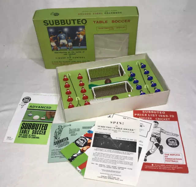 SUBBUTEO TABLE SOCCER GAME : Vintage Continental  Display Edition (FREE UK P&P)