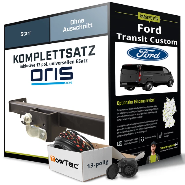 FORD Tourneo Connect Anhängerkupplung Abnehmbar +eSatz 13pol 02.2022