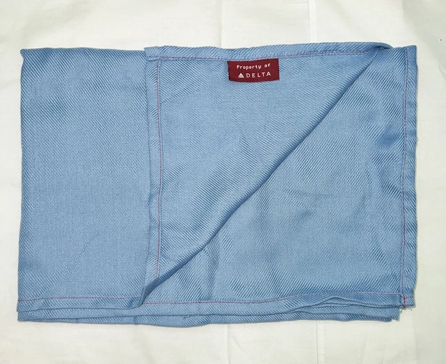 DELTA AIR LINES Inflight Logo Blanket NOS Throw 10.00 PicClick