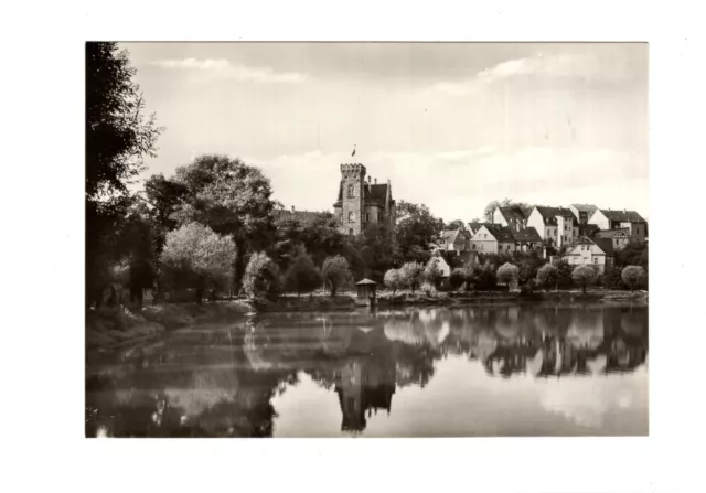 AK Ansichtskarte Ronneburg / Thüringen / Schloss mit Baderteich