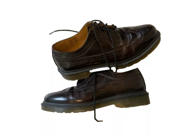 Brogues da uomo DR MARTENS taglia UK 7 EU 41 PELLE look scuro Oxblood!!!!