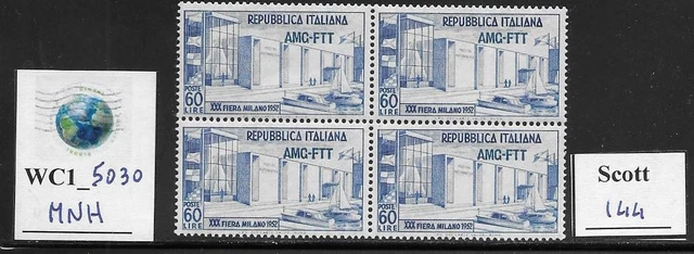 WC1_5030. TRIESTE FTT. Block 1952 MILAN'S FAIR. Scott 144. MNH