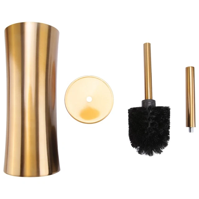 Kit pulizia WC manico lungo oro spazzola bagno B N9P5