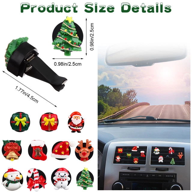 11 Pcs Christmas Air Vent Clips Christmas Vent Clips Resin Merry Christmas Air F