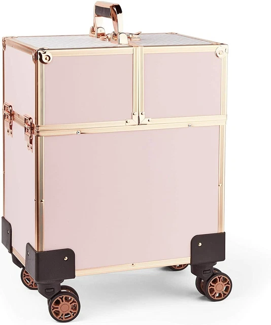 Estuche de viaje cosmético rodante belleza caja de maquillaje carro bolsa de tren maleta MUA