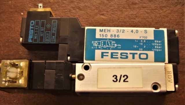 Festo MHA4-MS1H-3/2G-4-K-SA Magnetventil Solenoid Valve 3/2 Closed 24VDC
