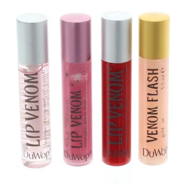 DuWop Lippenglanz Set Gift Karussell Lippen Plumping Lipgloss rosa rot Akt 4 x 3,5ml 2