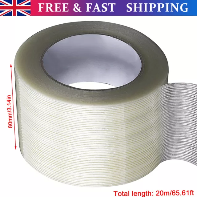 Awning Repair Tape 20M*8cm Clear Fiberglass Waterproof Tear Resistant RV Tents