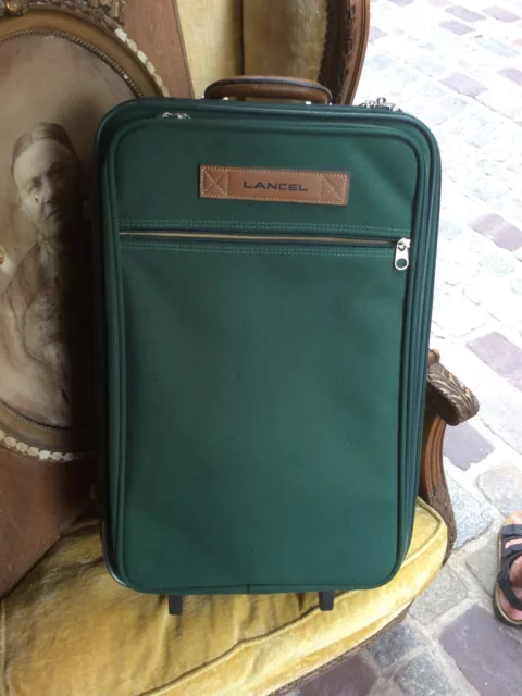 Valise Lancel Tissus Vert