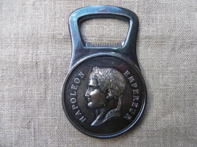 DÉCAPSULEUR - OUVRE-BOUTEILLE CHRISTOFLE - MÉTAL ARGENTÉ - NAPOLÉON 1er EMPEREUR