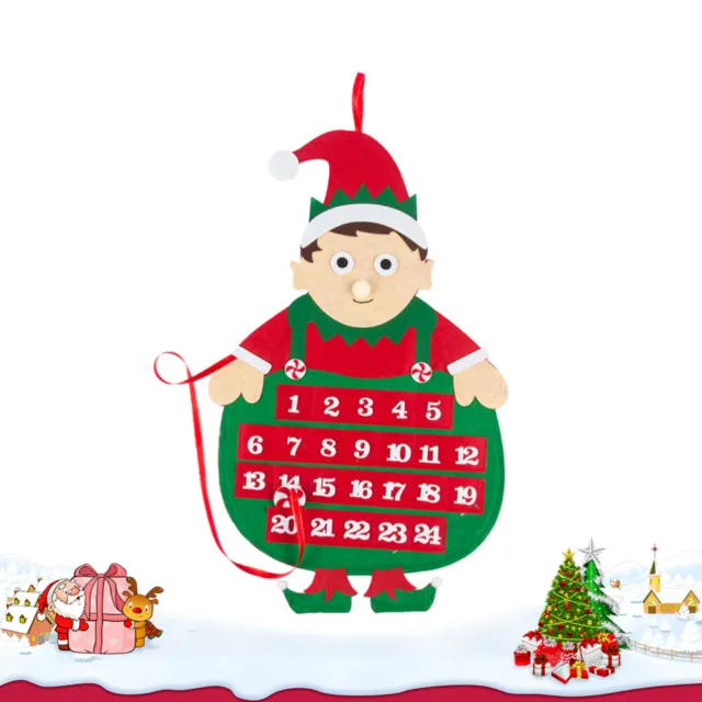 Calendario Cuenta Regresiva Joyería Creativa Árbol de Navidad De Fieltro Antiguo Jesús Decoración