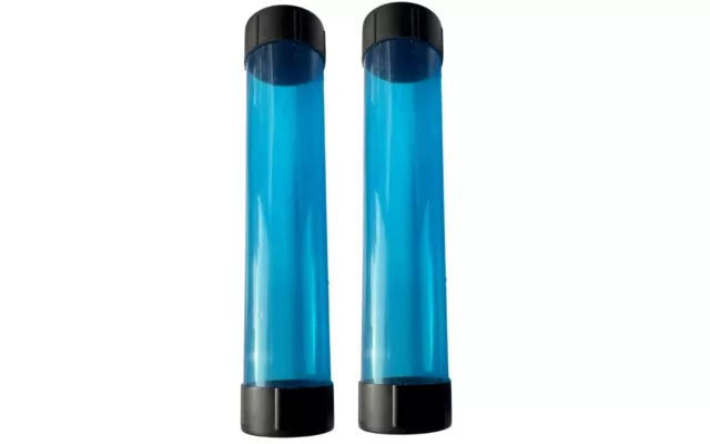 2 x UK Angling Supplies 2.5" Blue Plastic Float Tube - Length 30cm