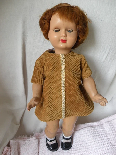 Robe plissée tenue poupée Gégé BS5B 45 cm col claudine et barrette noeud écossais tartan rose