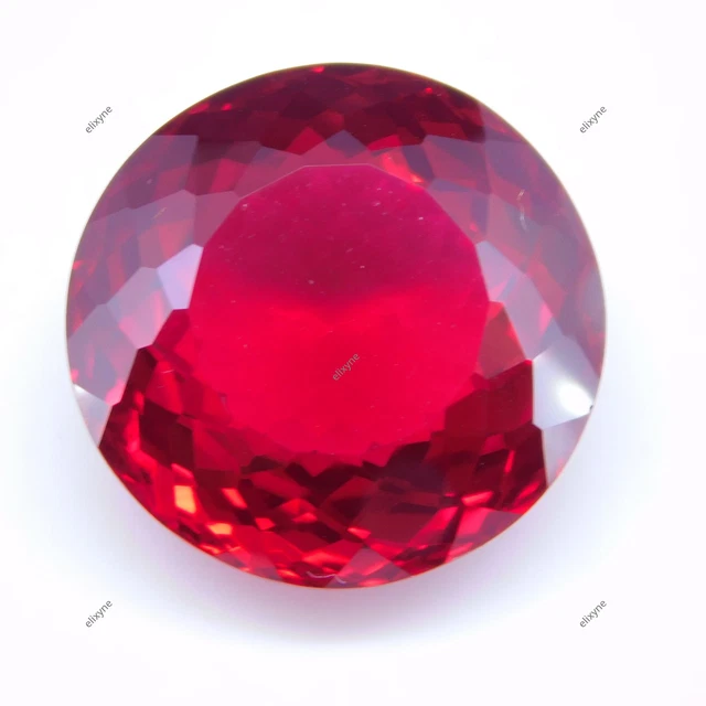 EXQUISITE 31.85 CT Natural Mogok Red Ruby Round Cut Certified Loose ...