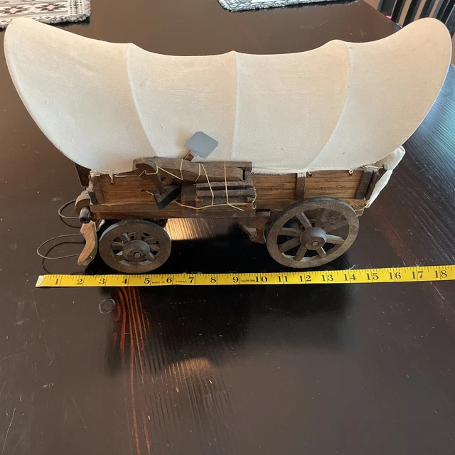 Wooden Conestoga Western Covered Wagon -Vintage Piece