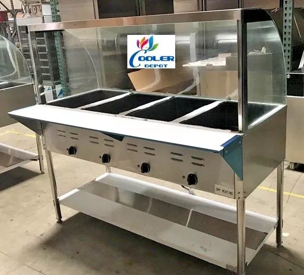 NEW Commercial 4 Pan Steam Dry Table Electric Food Warmer Open Well Buffet NSF