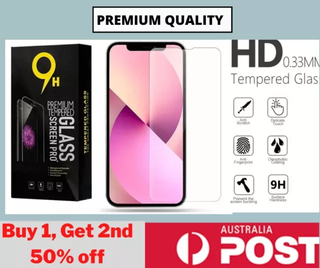 ✨9H Tempered Glass Screen Protector✔ iPhone 14 13 12 11 Pro XS Max XR 8 7Plus ✨