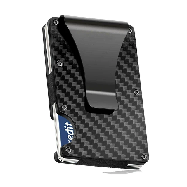 Men RFID Blocking Slim Money Clip Wallet Credit Card ID Holder Thin Minimalist