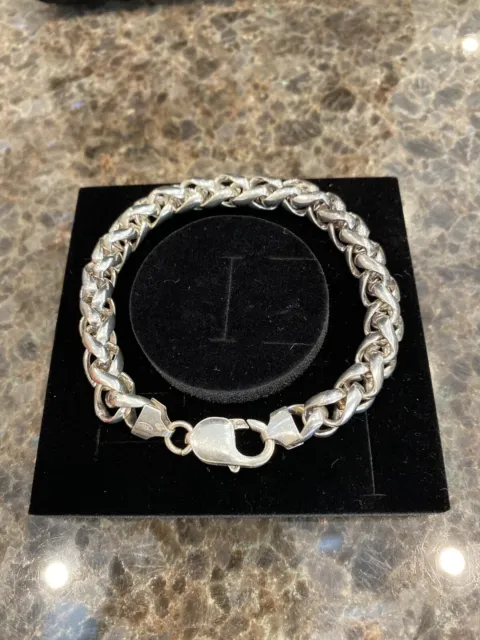 Solid Sterling Silver Curb Link Chain Bracelet Hallmarked Heavy 41g 20cm (8")