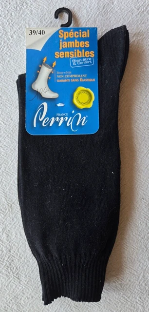 Chaussettes En Laine Grises Perrin - Taille 43/46 - Antidérapantes - Neuf Avec étiquettes