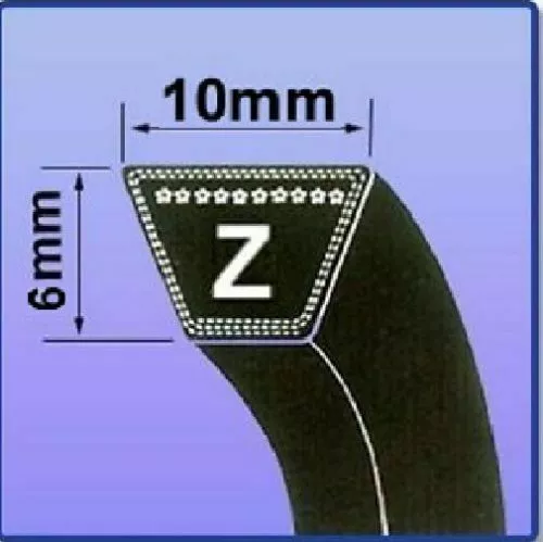 Z Section V Belt Sizes Z30 - Z46.5 V Belt 10Mm X 6Mm Vee Belt M30 - M46.5