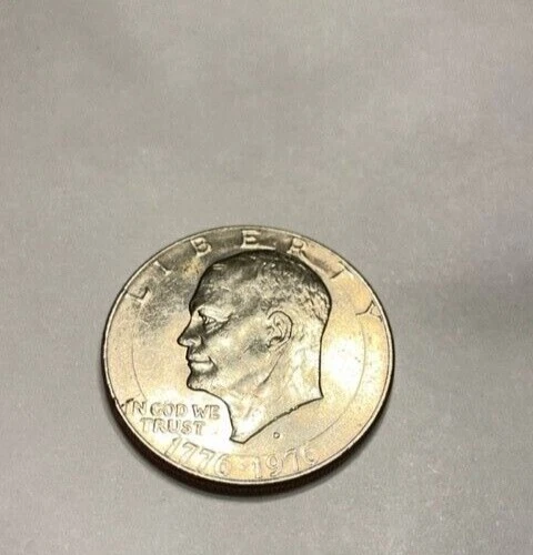 1776•1976-D Eisenhower Liberty Bell Moon One Dollar Bicentennial Coin with Error