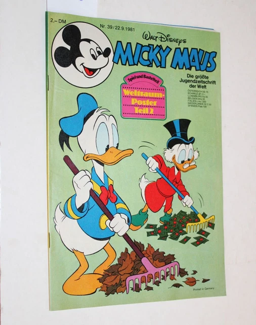Micky Maus Heft Nr. 39/1981, mit Beilage und Sammelmarke
