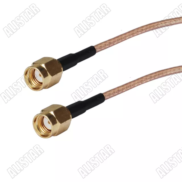 RP-SMA male plug to RP-SMA male pigtail Coaxial cable RG316 15cm