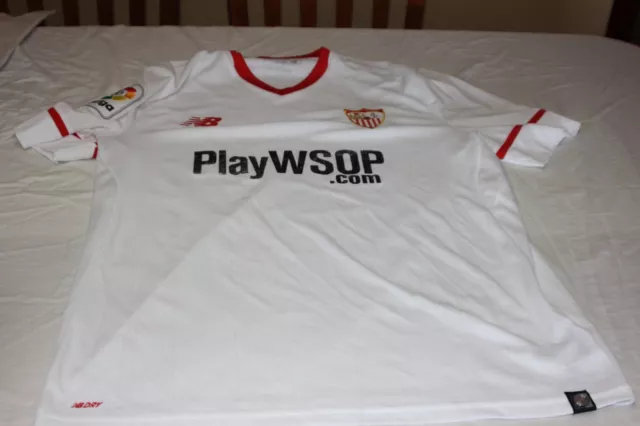 CAMISETA OFICIAL SEVILLA FC MARCA NEW BALANCE TALLA L PUBLICIDAD PLayWSOP.COM