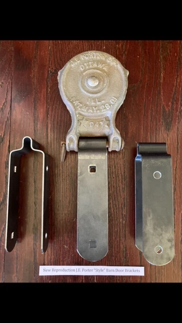 Barn door roller brackets for J.E.Porter style roller. New replacement hangers