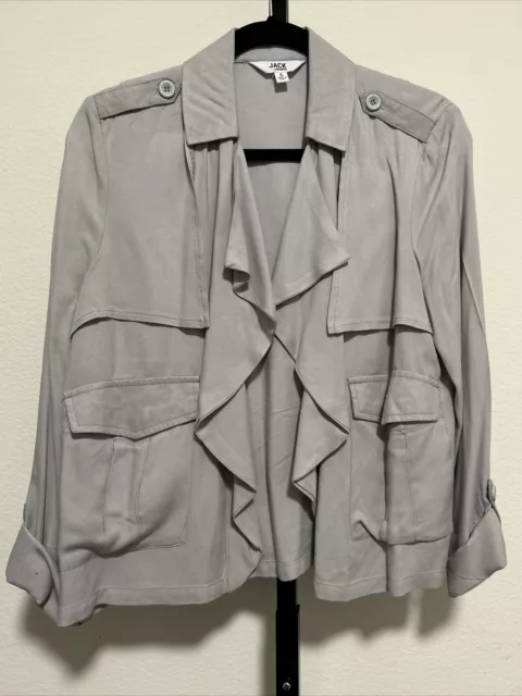 JACK By BB Dakota Grey Lightweight Drapey Outerwear Size S