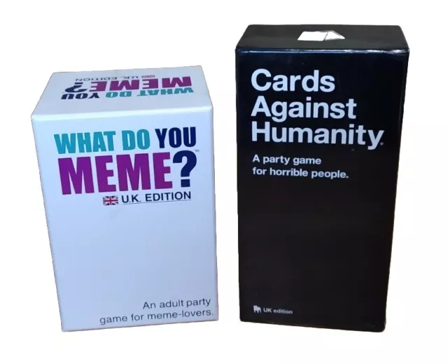 Cards Against Humanity & What Do You Meme UK Edition - Card Games 18+ Adult Fun