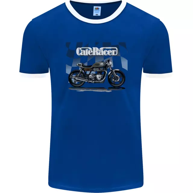 Cafe Racer Motorbike Motorcycle Biker Mens Ringer T-Shirt FotL