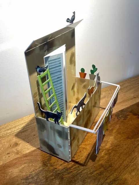 Pop art Metal Head "Cats on the porche" escultura de DAVID GERSTEIN 3