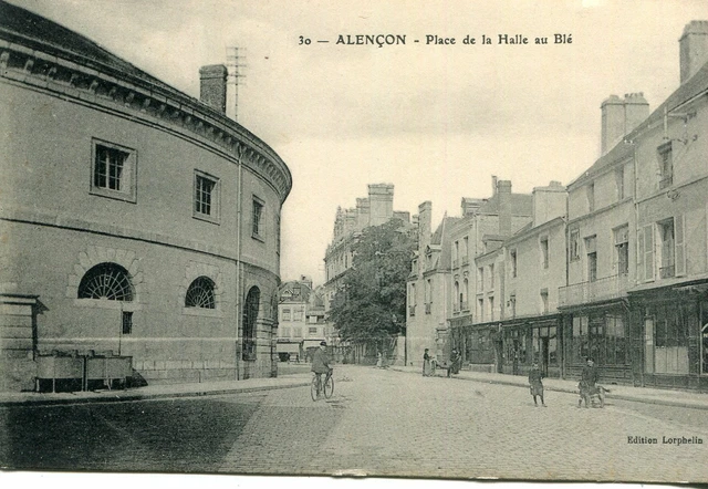 ALENCON Place de la Halle au Wheat Card