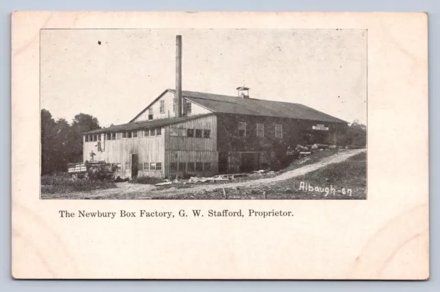 J92/ Newbury Ohio Postcard c1910 Newbury Box Factory Geauga County 352