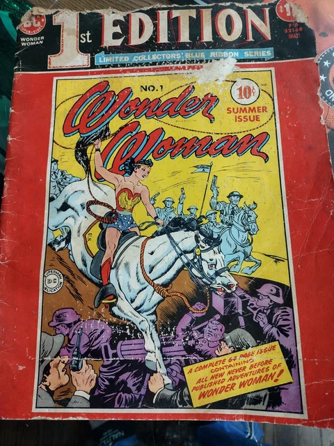Wonder Woman 1St Edition Vol 2 No F-6 Comic Book Blue Ribbon Series