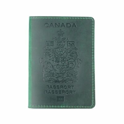 Canada Passport Cover Genuine Leather Credit Card Holder Case Travel Wallet