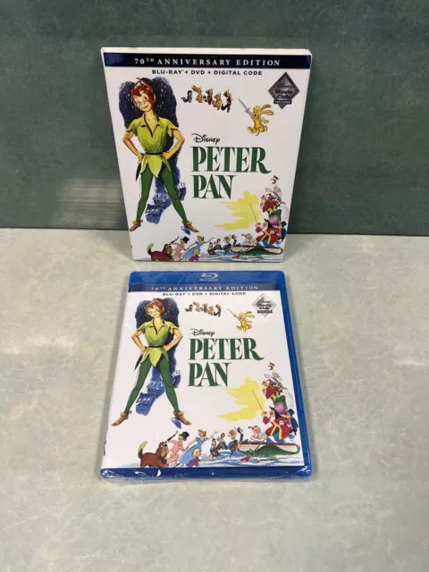 Peter Pan BLU-RAY/DVD/DIGITAL DMC Exclusive 70th Anniversary Edition Sealed !