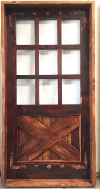 Rustic reclaimed solid lumber Dutch top door farmhouse wineroom castle storybook