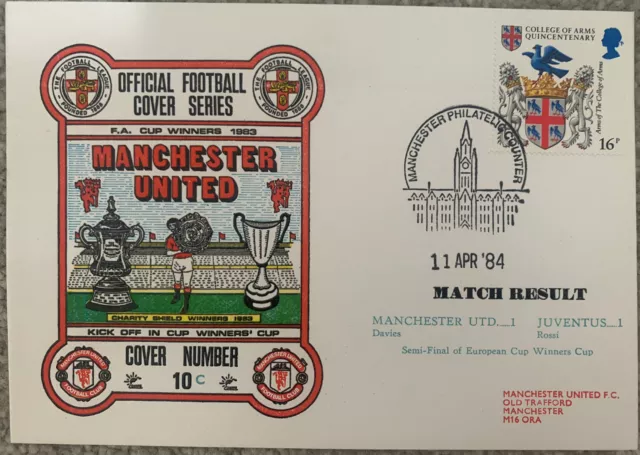 Manchester United V Juventus Cup Winners Cup 1984 First Day Cover