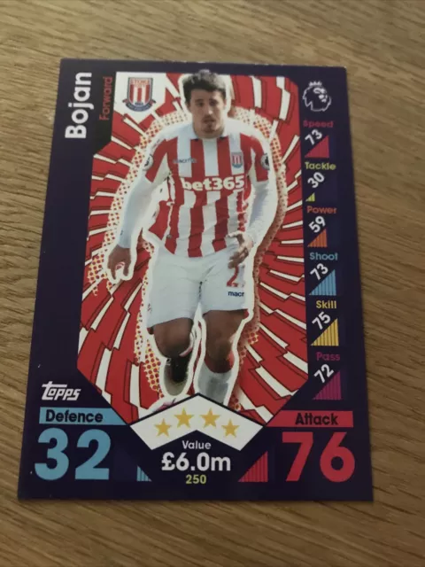 Bojan Stoke City FC Match Attax 2016/17 Fußballkarte