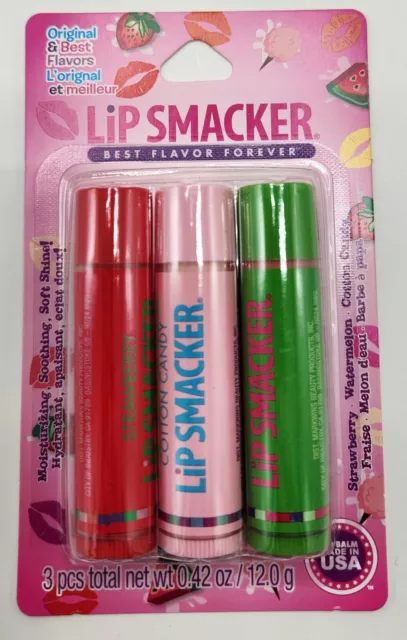 Lip Smacker Lip Balm Lip Gloss Strawberry Cotton Candy Watermelon