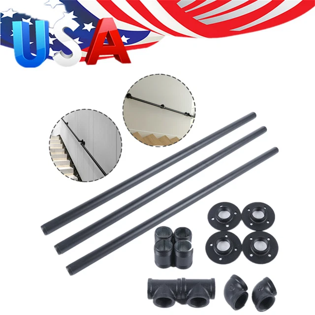 VEVOR KIT RAMPE d'escalier rail à main courante 05 marches extérieur