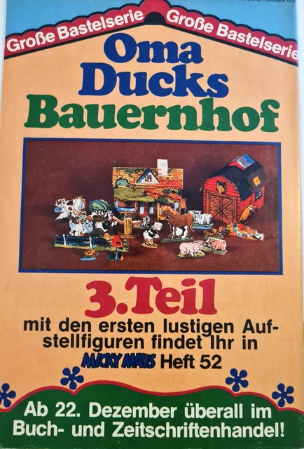 Micky Maus Comic Heft Nr.51 mit GS+SB 1973 Z 1 (104) 3