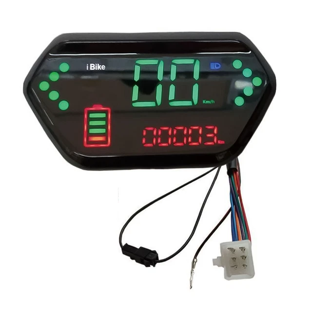 Display LCD S866 Per Scooter Elettrico – 6 Pin, Tensione 17-75V, Compatibile 24-60V, Retroilluminato, Per Manubrio 22,2 Mm
