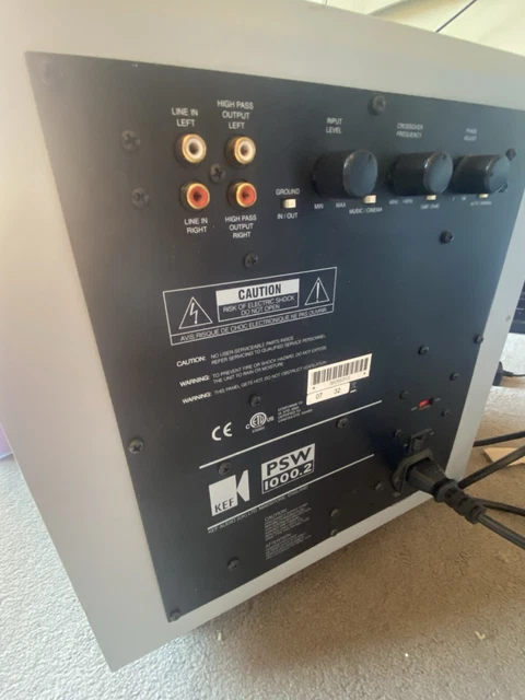 Kef R Sub KEF SUBWOOFER HI-FI Speaker Spiked Feet Home Cinema Audio £59.98 ...