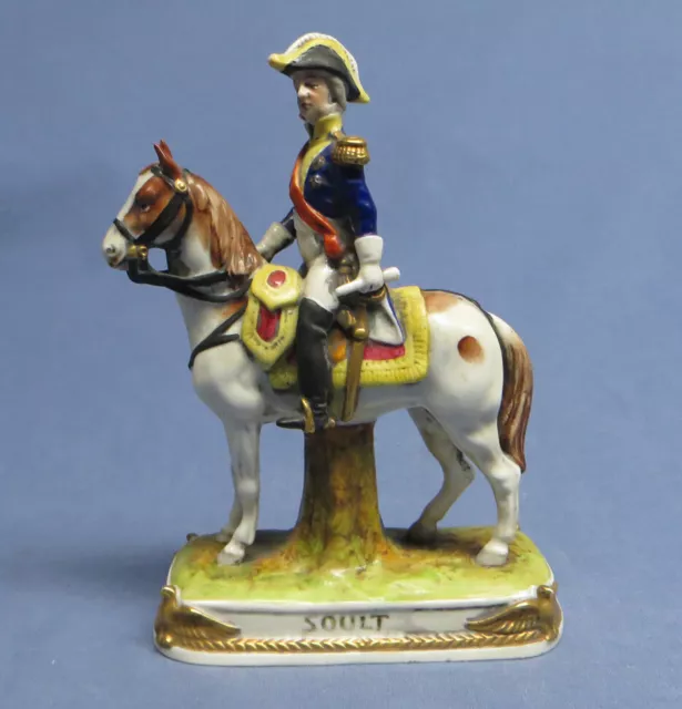 Antique Dresden Porcelain Scheibe Alsbach Kister Napoleon Soult Horse Figurine