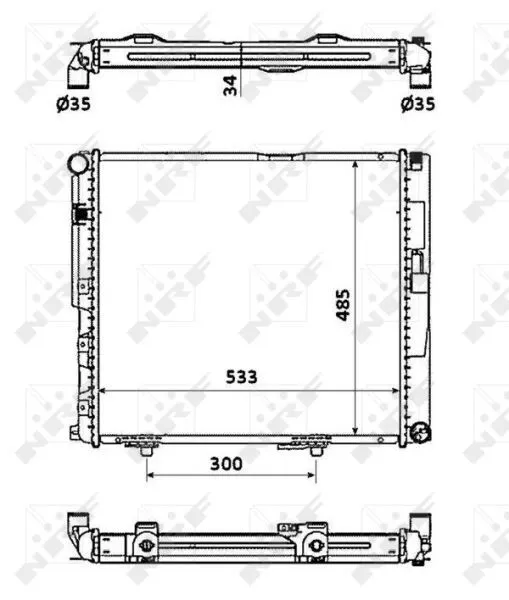 NRF Radiateur du moteur convient pour MERCEDES-BENZ E-Klasse Limousine (W124)