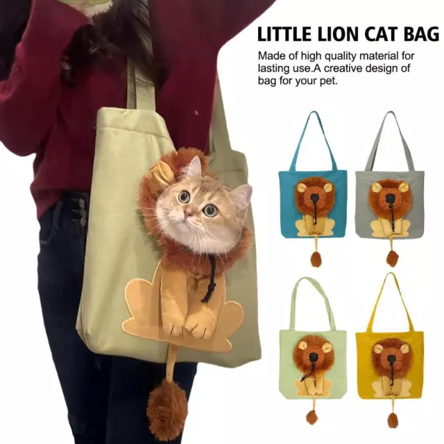 Lion Shape Cat Carriers Bags Adjustable Soft Pet Carriers Outgoing Travel L0Z5